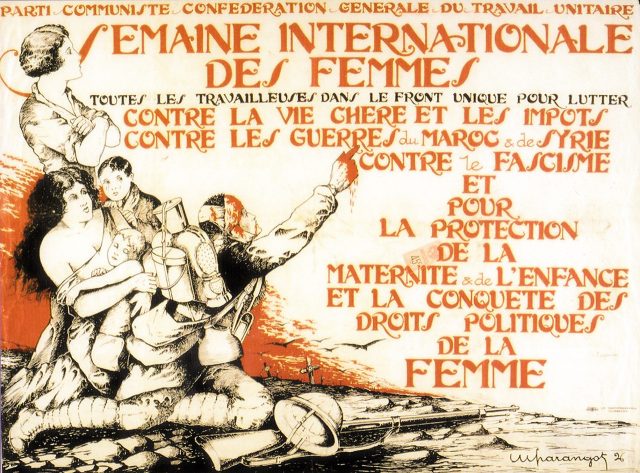 Affiche SFIC-CGTU (semaine internationale des femmes)