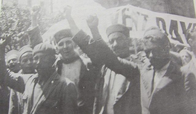 Algériens manifestants  CGT