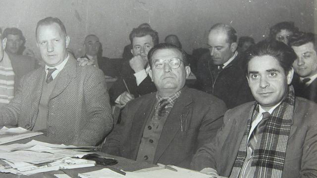 A partir de la gauche, Gallinari, Domenech et Hadjadj.