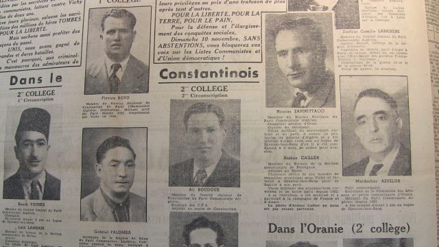 Liste du PCA aux élections municipales.