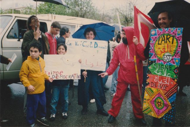 Manifestation pour la démocratie à Alger.