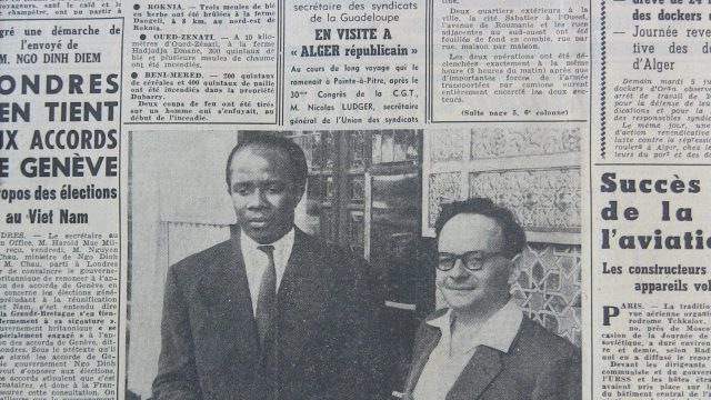 Henri Alleg reçoit à Alger Républicain